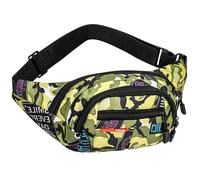 Bum Bag, Bum Bag Camo Waist Bag for Boys, Adjustable Belt Waist Packs for Outdoors, Sport, Hiking, Travel(Green Camouflage)