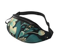Bum Bag Fashion Waist Pack Bumbag for Women Men Lightweight Fanny Pack Waist Bag for Dog Run Travel, Playful Plants, One Size
