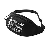 Bum Bag The Way, Truth, Life John 14 6 Books Verse Christianty Faith Fashion Bumbags With Headphone Hole Waist Pack For Travel Cycling Sport 14X35Cm