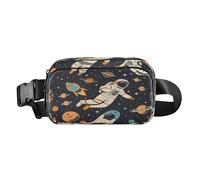 Bum Bag Waist Fanny Pack for Men Women Astronauts Spaceships and Planets Belt Bag Bumbag for Dog Walking Running Cycling Hiking Travel Workout with Adjustable Strap