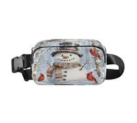 Bum Bag Waist Fanny Pack for Men Women Cute Snowman Red Bird Belt Bag Bumbag for Dog Walking Running Cycling Hiking Travel Workout with Adjustable Strap