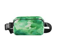 Bum Bag Waist Fanny Pack for Men Women Green Marble Textures Belt Bag Bumbag for Dog Walking Running Cycling Hiking Travel Workout with Adjustable Strap