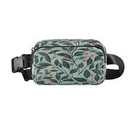 Bum Bag Waist Fanny Pack for Men Women Leaves Red Fruit Green Belt Bag Bumbag for Dog Walking Running Cycling Hiking Travel Workout with Adjustable Strap