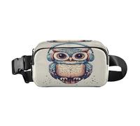 Bum Bag Waist Fanny Pack for Men Women Listen to Music Owl Belt Bag Bumbag for Dog Walking Running Cycling Hiking Travel Workout with Adjustable Strap