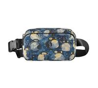 Bum Bag Waist Fanny Pack for Men Women Lovely Penguin Starry Belt Bag Bumbag for Dog Walking Running Cycling Hiking Travel Workout with Adjustable Strap