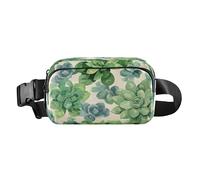 Bum Bag Waist Fanny Pack for Men Women Succulent Plants Green Belt Bag Bumbag for Dog Walking Running Cycling Hiking Travel Workout with Adjustable Strap