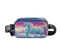 Bum Bag Waist Fanny Pack for Men Women Unicorn Rainbow Flowers Snow Belt Bag Bumbag for Dog Walking Running Cycling Hiking Travel Workout with Adjustable Strap