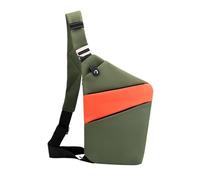 Bum Bags, Belt Bag - Waist Bags with Adjustable Belt, Shoulder Bag, Lightweight, Easy to Carry, Breathable Mesh Padding - Water- , for Dates, Commuting, Cycling, Einka, Left, green with orange