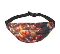 Bumbag Fanny Pack for Women Men Waist Pack Fashion Bum Bag Butterflies Waist Bag for Sport Hiking Travel