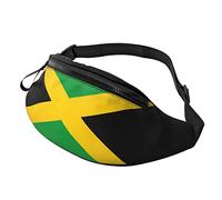 Bumbag Jamaican Flag Stripe Unisex Sports Bum Bag Lightweight,Elegant Belt Bag Pouch for Party Commuting Fit 14X35Cm