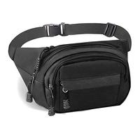 Bumbag Waist Bag, Waterproof 4 Zip Pockets Fanny Pack Running Waist Pack Bag Adjustable Belt Waistpacks for Outdoors,Travel,Sport, Hiking