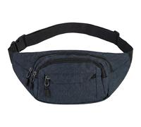 Bumbag Waist Fanny Pack, Waterproof 4 Zip Pockets Waistpacks with Adjustable Belt for Men Ladies Outdoors Running Hiking Jogging Cycling (Blue)