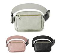 Bumbags Fanny Packs for Women Man Travel Waist Packs Waterproof Fashion Crossbody Bag with Adjustable Buckle Strap for Sports Running Hiking Jogging (Grey)