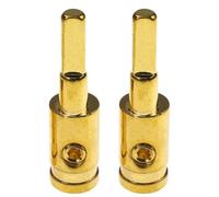 Bumbesti 2 pcs 8GA to 10 GA Amp Input Reducer,Audio 8 Gauge to 10 Gauge Wire GA Reducer Power/Ground GA adapters Glod