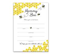 Bumble Bee Baby Shower INVITATIONS - Pack of 25 - Bumblebee Honeycomb INVITES, Mommy to bee Invitation, Honey Bee Gender Neutral Blank Fill-in Invitation, Yellow Honeybee theme Party I620-INV1