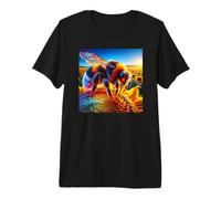 Bumble Bee in The Sunflowers Close up Premium T-Shirt