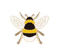 Bumble Bee Metal Enamel Pin Badge Yellow Black Insect Lapel Pin 2.9cm x 2.43cm