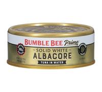 Bumble Bee Prime Solid White Albacore Tuna in Water, 5 oz Can - Premium Wild Caught Tuna - 32g Protein per Serving - Non-GMO Project Verified, Gluten Free, Kosher