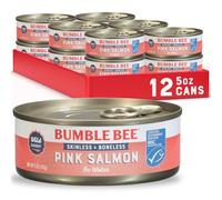 Bumble Bee Skinless and Boneless Pink Salmon In Water, 5 Ounce Cans, 12 Count