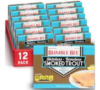 Bumble Bee Skinless and Boneless Smoked Trout Fillets In Canola Oil, 3.8 Ounce Cans, 12 Count