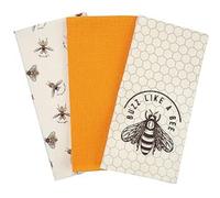 (Bumble Bee) Tea Towels 100% Cotton Kitchen Linen Pack of 3