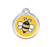 Red Dingo Bumble Bee Pet ID Tag (Medium, Yellow)