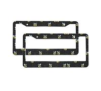 Bumble Bees 2pc License Plate Frames Aluminum Car Universal Accessories Car Tag Frame License Plate Holder