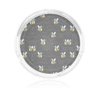 Bumble Bees 3.3 Inch Round Glass Smoking Ashtray For Indoor And Outdoor Home Office Tabletop Decoration