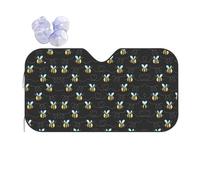 Bumble Bees Print Car Windshield Sunshade Sun Shade Foldable 51 X 27.5 Inches 55 X 29.9 Inches for Car SUV Truck