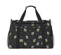 Bumble Bees Print Duffel Bag for Travel Weekender Overnight Carry On Bag Women Men Gym Luggage Bag Carry on