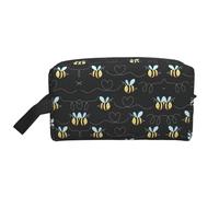 Bumble Bees print Fashionable Travel Storage Bag, Portable Toiletry Bag Large Capacity Organizer