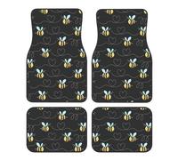 Bumble Bees print Floor Mats for Cars Trucks SUVs,Universal Trim to fit for Most Vehicles,Pack of 4