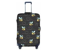 Bumble Bees print Luggage Protective Covers Luggage Sleeves Luggage Decorative Covers, Zip Luggage Covers, White, Large