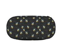Bumble Bees print Pencil case, makeup bag, sturdy storage bag, fit for office or travel essential accessories