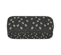 Bumble Bees print unisex pencil pouch, versatile stationery storage bag for office, travel or makeup