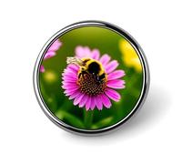 Bumble Bees Round Badge Pin Funny 1 Inch Button Brooch Lapel Pins Fashion Hat Shirt Pin Tie Tack Pinback Buttons Badge Party Supplies Decor Badges For Clothing Coat Hat Dress For Men Women