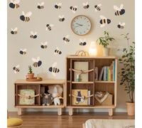 Bumble Bees Wall Decal,Boho Small Bee Wall Stickers,Removable Clings Mural Decals,Honey Bees Art Decals Honey Bee Wall Embellishments Clings,for Nursery Kid Room Baby Bedroom Decor.
