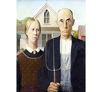 Bumblebeaver PAINTING PORTRAIT STUDY WOOD AMERICAN GOTHIC POSTER ART PRINT BB12207B
