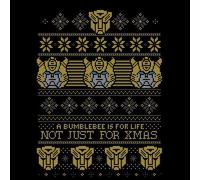 Bumblebee Classic Ugly Knit Men's Christmas T-Shirt - Black - 3XL