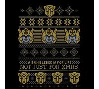 Bumblebee Classic Ugly Knit Women's Christmas T-Shirt - Black - 3XL