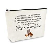 Bumblebee Gifts Bee Gifts for Women Makeup Bag Bumblebee Themed Inspirational Gift for Her Friends Honeybee Cosmetic Bag Bee Lover Gift for Beekeeper Gardener Sister Teacher Wife Travel Toiletry Pouch