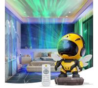 Bumblebee Northern Lights Projector,360° Rotate Aurora Projector with 7 Night Light Modes,Bluetooth Speaker & Ir Remote,Adjustable Speed Kids Projector Night Light,Timer Night Light for Bedroom/Party