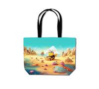 Bumblebee On A Beach Holiday Beach Shopper Tote Bag Warren Reed - Designer Yellow One Size