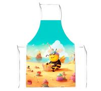 Bumblebee On A Beach Holiday Junior Apron Warren Reed - Designer Yellow One Size