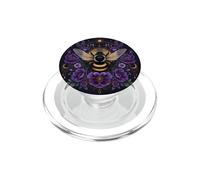 Bumblebee Purple Flower Lavender Dark Floral Celestial PopSockets PopGrip for MagSafe