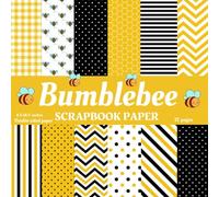 Bumblebee Scrapbook Paper: Bumblebee Scrapbook Paper,12 Cute Bumblebee Scrapbook Paper for Scrapbooking, Junk Journal, College, Decoupage, Card ... Scrapbook, Bumblebee scrapbooking Paper.