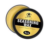 Bumblechutes 4 oz Natural Cast Iron Seasoning Wax, Skillet Grill Conditioning & Maintenance, Carbon Steel Seasoning Wax, Rust Protection, Nonstick Cast Iron Season Oil With USA Beeswax, Organic Oils