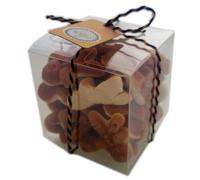BUMBLEDUKES CHRISTMAS SWEETS CUBE: COOKIES & CREAM FLAVOURED GINGERBREAD MAN SHAPED JELLIES XMAS CANDY GIFT