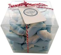BUMBLEDUKES CHRISTMAS SWEETS CUBE - XMAS PENGUINS BLACKCURRANT FLAVOUR JELLY FOAM SWEETS
