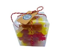 BUMBLEDUKES CHRISTMAS SWEETS SELECTION CUBE - FESTIVE REINDEER-SHAPED FRUITY COLA CHEWY GUMMY SWEETS (330G)